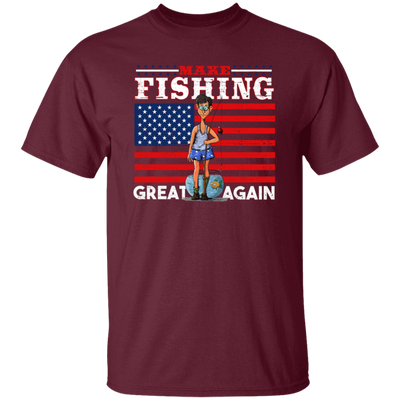 Make Fishing Great Again, American Flag, American Fisher Unisex T-Shirt