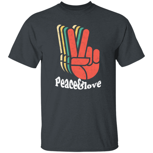 Retro Peace Love 60's 70's Hippie, Vintage Inspired Unisex T-Shirt