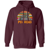 Pot Head Stone Flowers Vintage Retro Sunset Pullover Hoodie