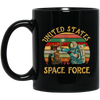 United States Space Force, Retro Space Black Mug