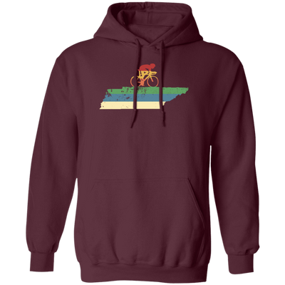 Retro Tennessee Biker Love Mountain Biking Pullover Hoodie