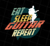 Eat Sleep Guitar Repeat Png, Vintage Guitar Lover Png, Music Lover Png, Png Printable, Digital File