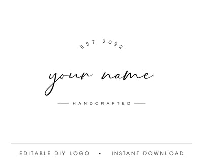 Editable Logo, DIY Logo Edit On Canva, Do Your Logo On Canva, Canva Template, Digital Download EL01