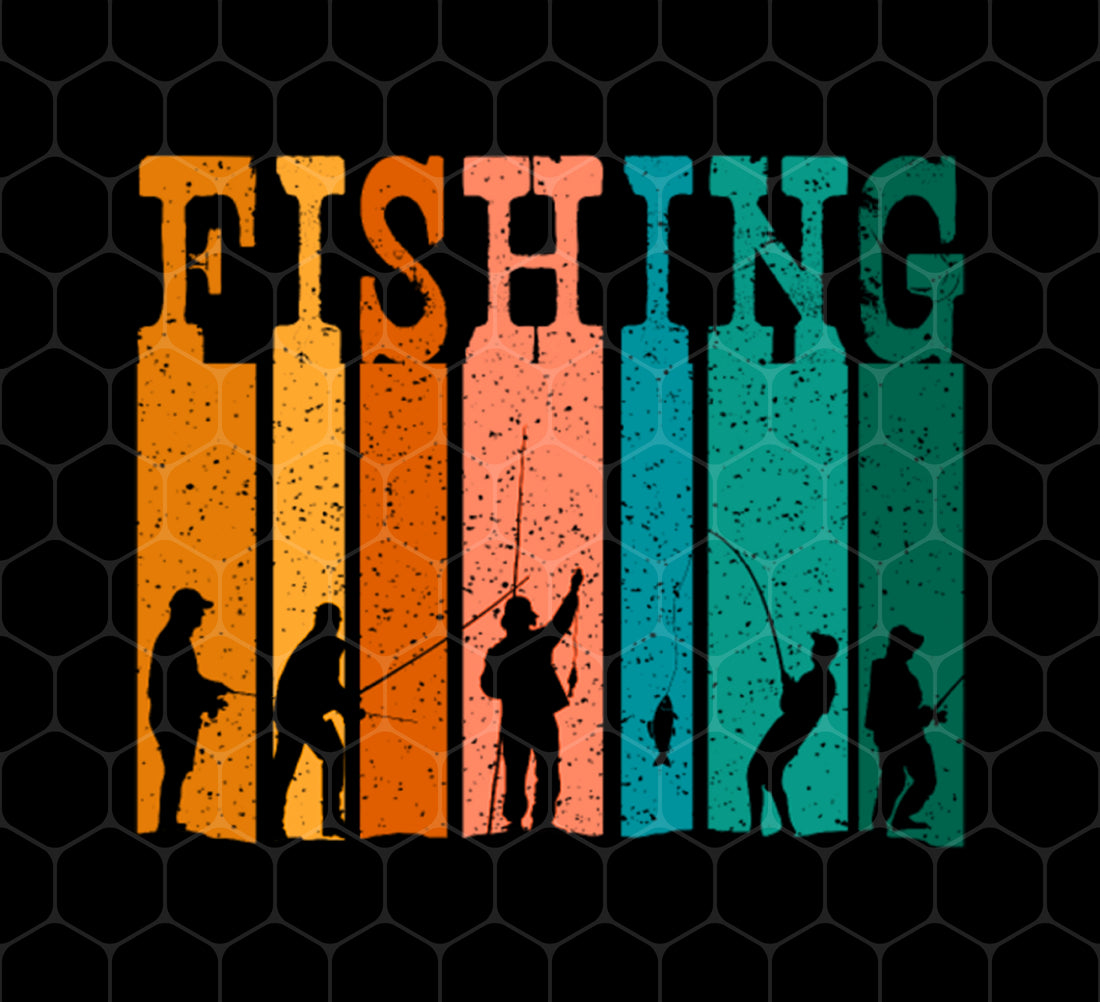 Fishing Angler, Fishing Motive, Fish Gift, Fisher Love Gift, Retro Fishing, Png Printable, Digital File