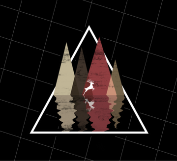 Forest Lover, Trees Triangle Png, Deer In The Forest Stag Png, Png Printable, Digital File