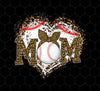 Funny Baseball Mom, Leopard Heart Mom, Ball Sport Lover Gift, Png Printable, Digital File