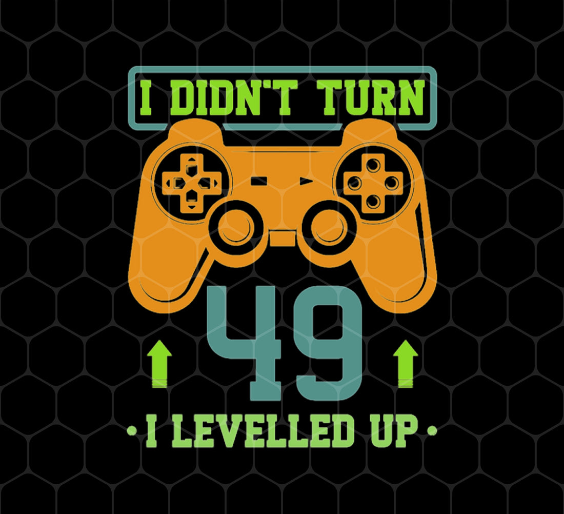 Funny Birthday, I Didn_t Turn 49, I Levelled Up, 49th Birthday Gift, Png Printable, Digital File