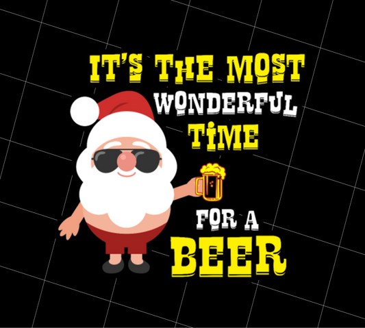 Funny Christmas Santa, Santa Drinking Beer, Love Christmas Season, PNG Printable, DIGITAL File