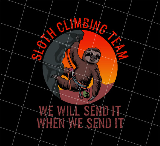 Funny Climbing Sloth Png, Sloth Climbing Team Png, Retro Sloth Png, Png Printable, Digital File