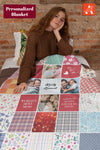 Personalized Blanket, Custom Name And Photos Blankets Gift, Gift For Mom BL08