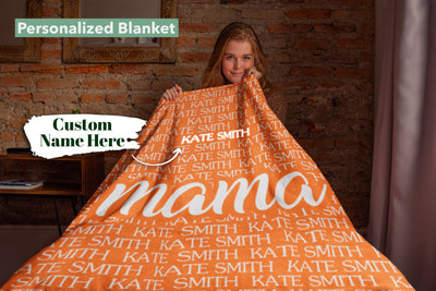 Personalized Name Blanket, Custom Name Blankets, Gift For Mom BL16