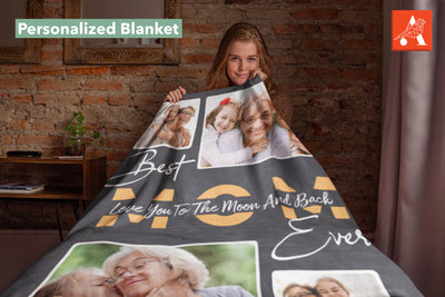 Personalized Photos Blanket, Custom Picture Blankets Gift, Gift For Mom BL23