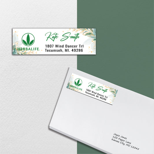 Personalized Herbalife Custom Address Label, White Herbalife Address Label Card HE04