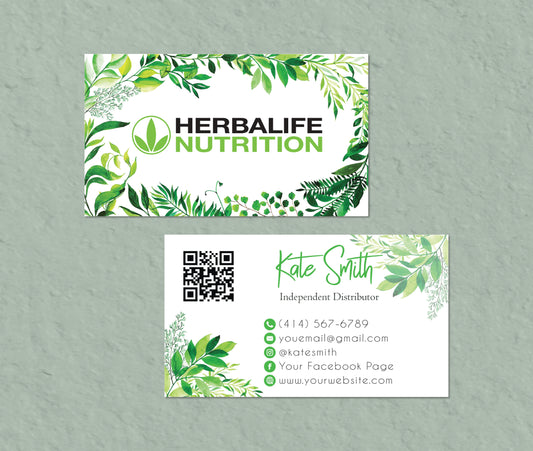 Natural Herbalife Business Card, Personalized Herbalife Business Cards HE07