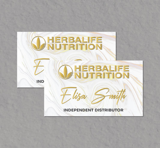 Gold Luxury Herbalife Facebook Cover, Personalized Herbalife Business Card HE09