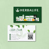 Fresh Green Herbalife QR Code Business Card, Personalized Herbalife Business Cards HE14