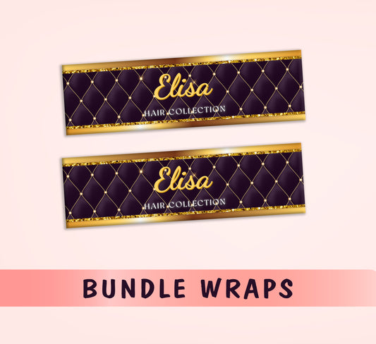 Luxury Style Hair Bundle Wrap Editable On Canva, Canva Template, Digital Download HB01