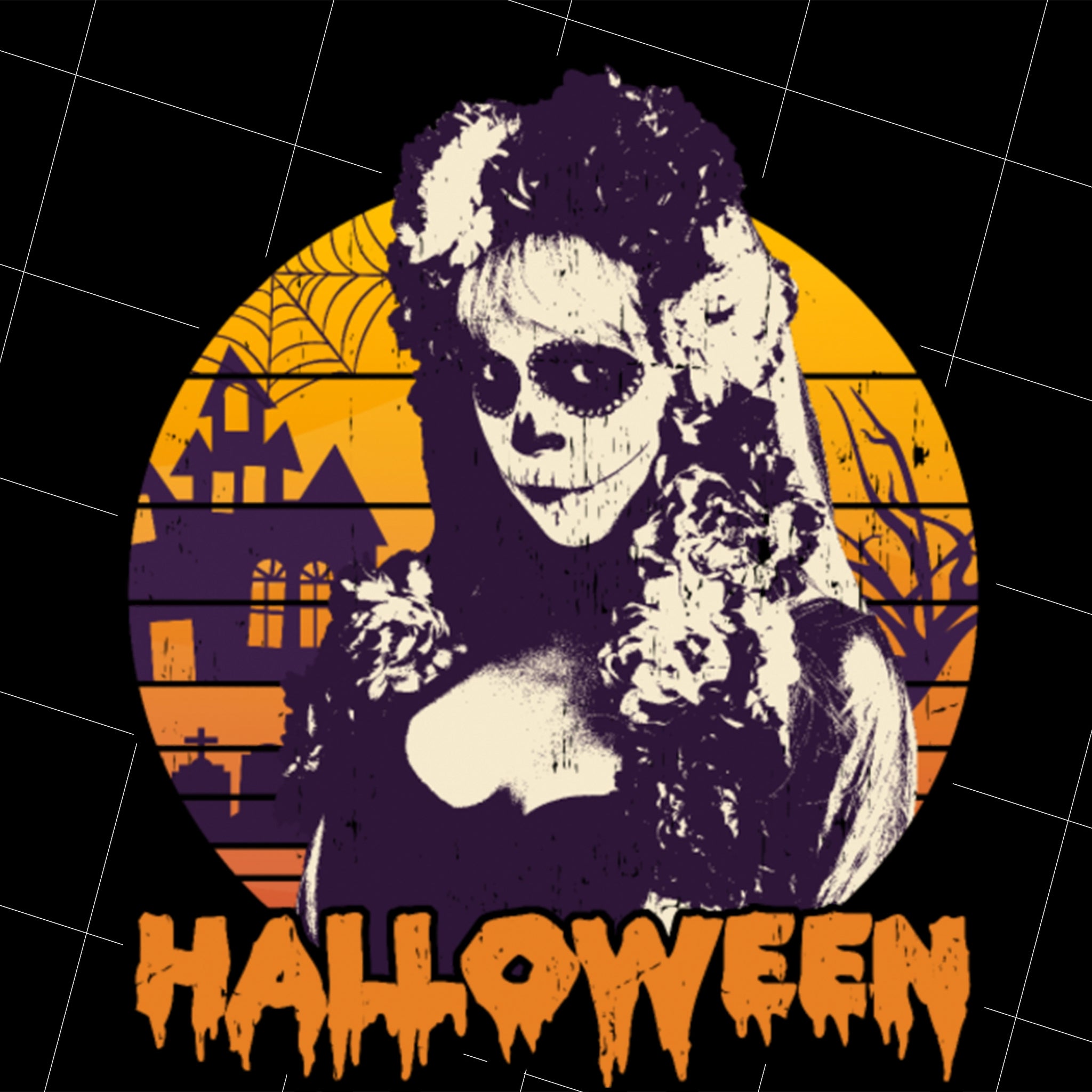 Happy Halloween, Happy Halloween Witch, Horror Witch Gift Png, Png Printable, Digital File