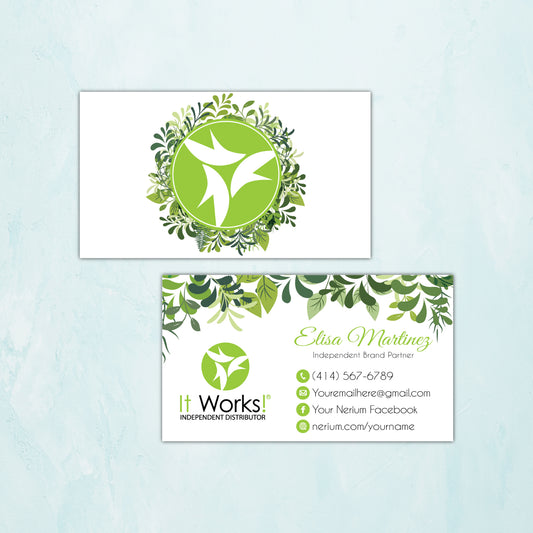 White It Works Business Card, Personalized It Works Business Cards IW09