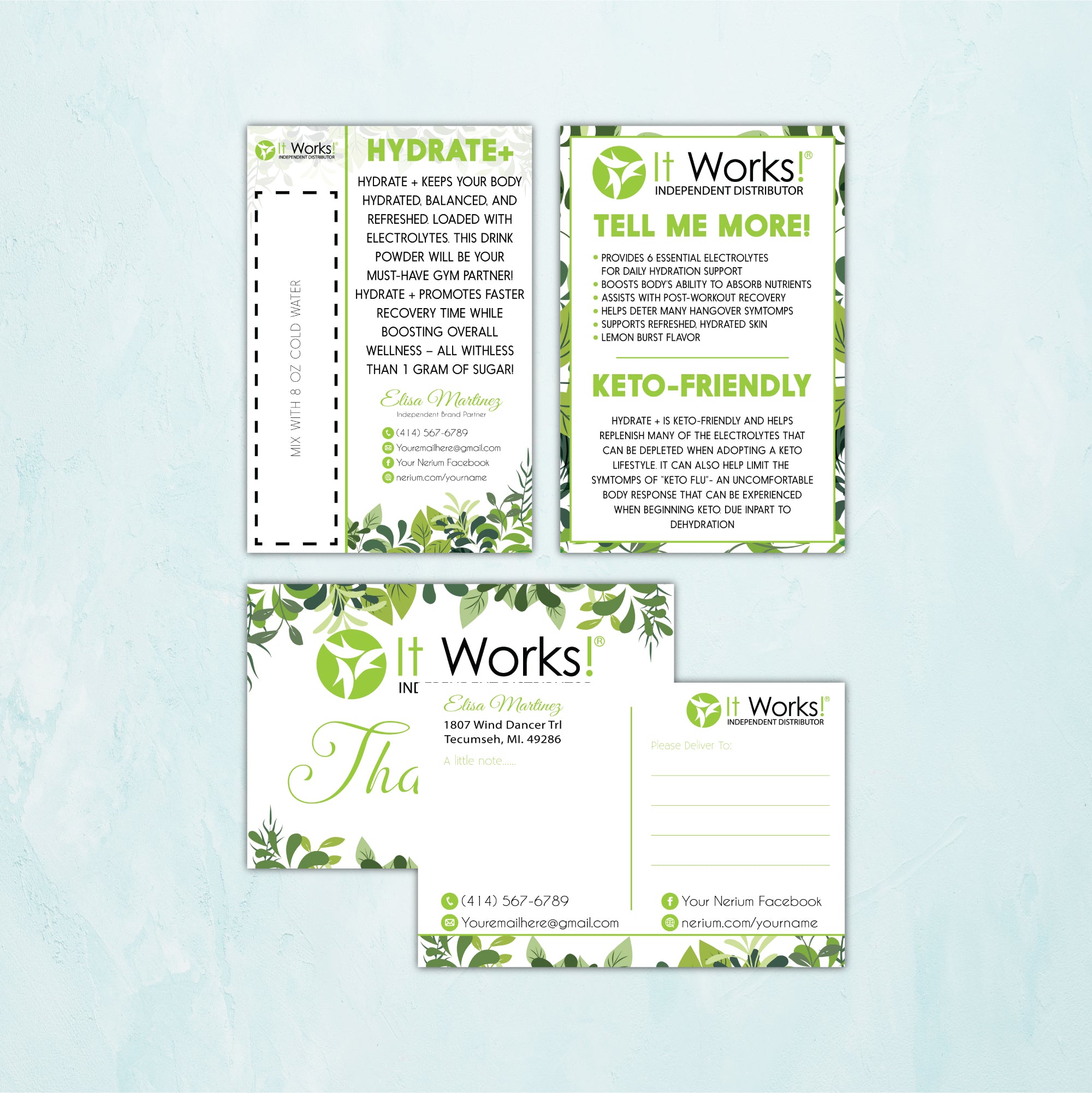 It Works Marketing Bundle, Personalized It Works Business Cards IW09 ...