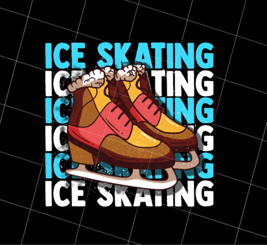 Ice Skating Png, Figure Skating Png, Ice Skate Rink Gift Png, Love Skate Png, Skater Lover Birthday Gift Png, PNG Printable, DIGITAL File