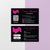 Black And Pink Modern Lyft Business Card, Driver Card, Personalized Lyft Business Cards LY02