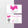 White Modern Lyft Business Card, Driver Card, Personalized Lyft Business Cards LY03