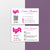 White Lyft Business Card, Step By Step Driver Card, Personalized Lyft Business Cards LY04