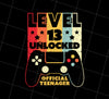 Level 13 Unlocked Official Teenager 13th, Funny Birthday Gift, Png Printable, Digital File