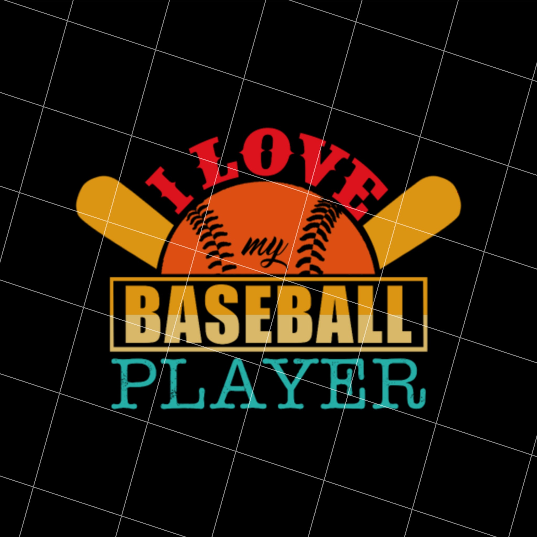 Love My Baseball Player Png, I Love Baseball Png, Vintage Baseball Png, Png Printable, Digital File