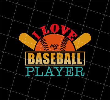 Love My Baseball Player Png, I Love Baseball Png, Vintage Baseball Png, Png Printable, Digital File