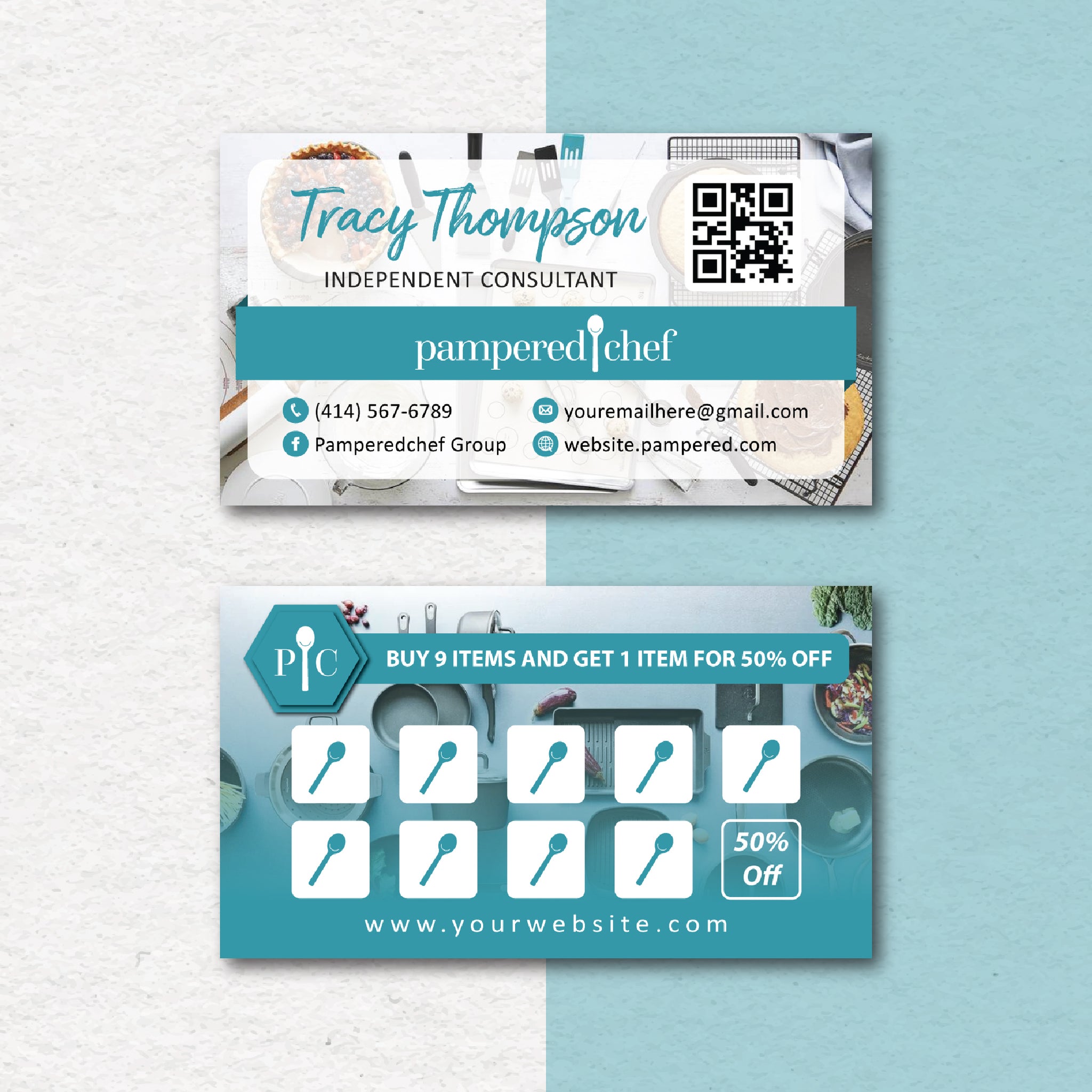 Personalized Pampered Chef Loyalty Cards, Pampered Chef Business Card PPC29