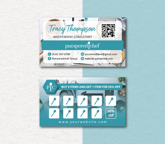 Personalized Pampered Chef Loyalty Cards, Pampered Chef Business Card PPC29