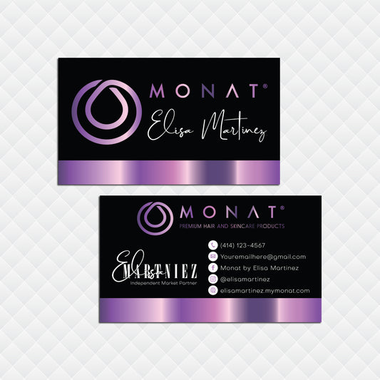 Glitter Luxury Monat Business Card, Personalized Monat Business Cards MN144