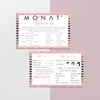 Mordern Monat Marketing Bundle, Personalized Monat Full Kit Business Cards MN156