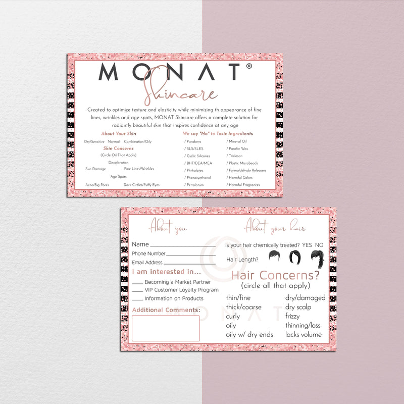 Monat Become a VIP Customer Business Card Monat VIP Card Monat