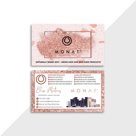 Glitter Monat Business Card, Personalized Monat Business Cards MN158