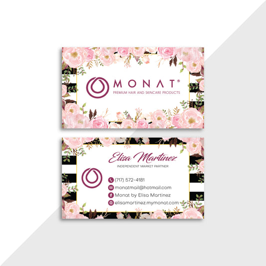 Watercolor Monat Business Card, Personalized Monat Business Cards MN161