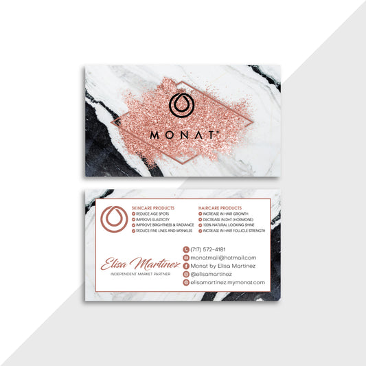 Marble Monat Business Card, Personalized Monat Business Cards MN162