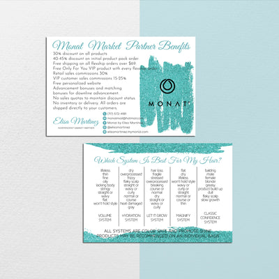Marble Monat Marketing Bundle, Personalized Monat Full Kit Business Cards MN163