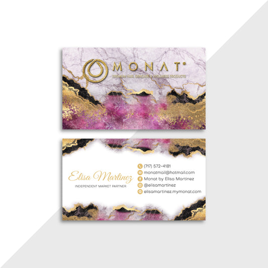 Marble Monat Business Card, Personalized Monat Business Cards MN164