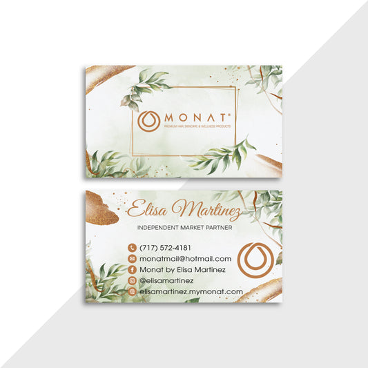 Watercoler Monat Business Card, Personalized Monat Business Cards MN174