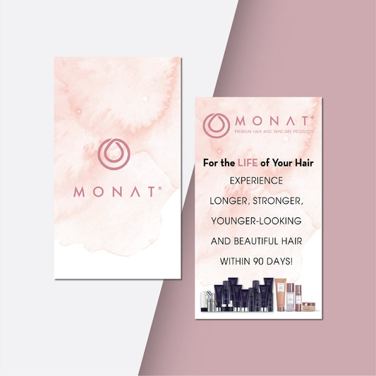 Pink Monat Flyer Card, Personalized Monat QR Business Cards MN201