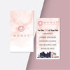Pink Monat Flyer Card, Personalized Monat QR Business Cards MN201
