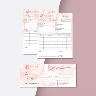 Pink Monat Marketing Bundle, Personalized Monat Full Kit Business Cards MN201