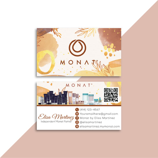 Watercoler Monat Business Card, Personalized Monat Business Cards MN202