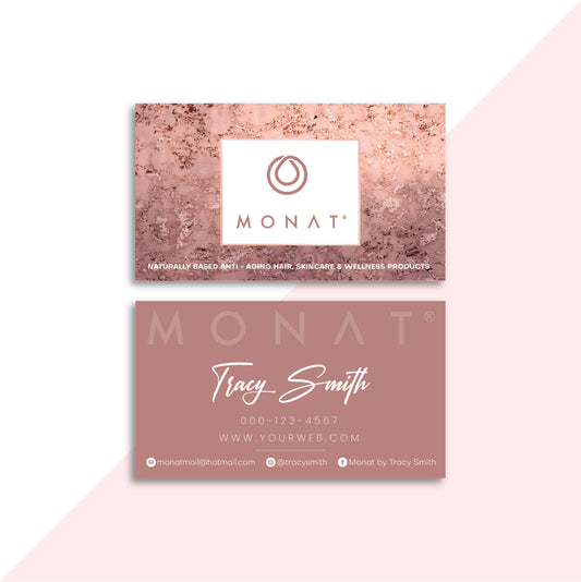 Glitter Monat Business Card, Personalized Monat Business Cards MN203