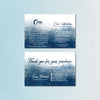 Blue Gold Luxury Zyia Thank Care Card, Personalized Zyia Active Cards Custom QR Code ZA44