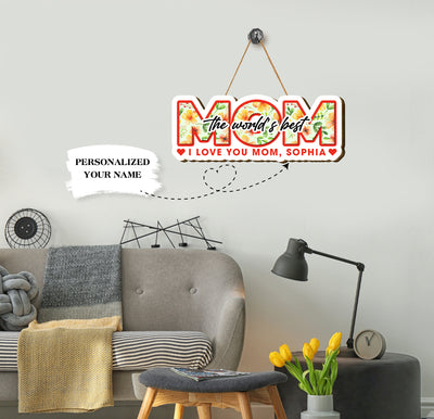 Add a special touch to any room with this personalized wood sign. The Best World's Mom Plywood Sign is made from sturdy birch plywood for lasting quality and includes a sawtooth hanger for easier installation. Custom-designed with Mother's Day in mind, this unique gift is sure to make Mom smile.