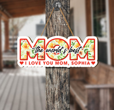 Add a special touch to any room with this personalized wood sign. The Best World's Mom Plywood Sign is made from sturdy birch plywood for lasting quality and includes a sawtooth hanger for easier installation. Custom-designed with Mother's Day in mind, this unique gift is sure to make Mom smile.